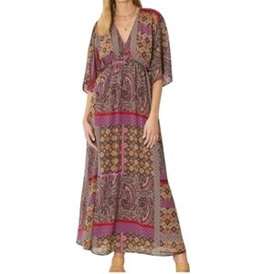 ANTHROPOLOGIE | Entro Maxi Dress Paisley Boho